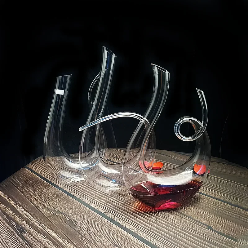 

1500ML Wine Decanters Carafe Set Luxury Handmade Crystal Red Wine Brandy Champagne Glasses Decanter Bottle Jug Pourer Aerator