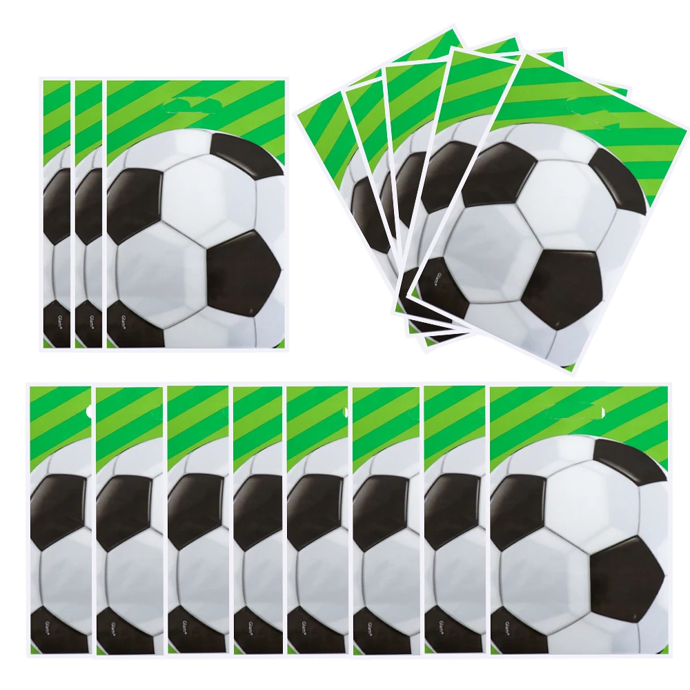 Soccer Gift Bags Plastic Cookie Treat Candy Bags Guest Gifts Birthday Football Theme Party Favors Bag Twist Ties