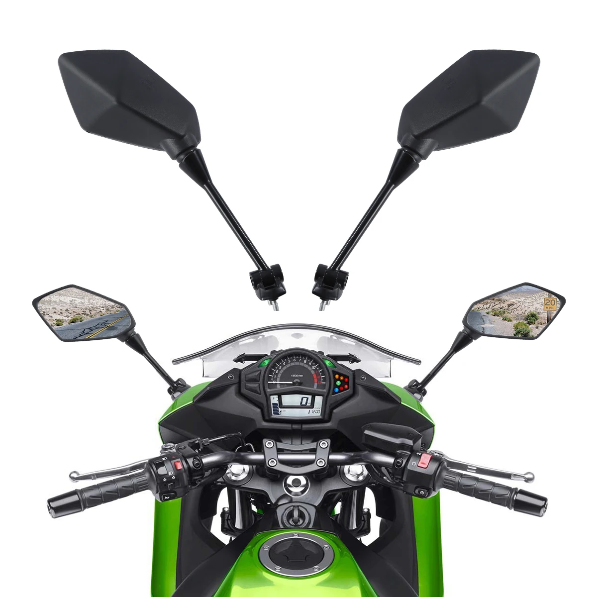 가와사키 닌자 용 오토바이 미러 650R 2009-2015 Z1000SX 2011-2014 ER6F ER-6F 2009-2016 400R 2010-2014
