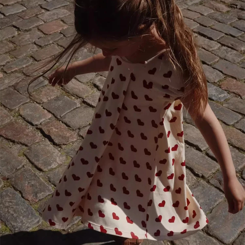 Kids Floral Clothes Set KS Vacation Girls Cute Hearts Dresses Girl T Tops Shorts Baby Casual Soft Rompers Children Tee