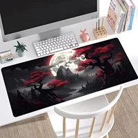 Ink Style Landscape Mountains Extended Gaming Mouse Pad - Large Non-Slip Rubber Base Mouse Pad with Stitched Edges and Washable 1