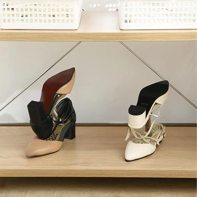 Shoe Slots Organizer For Closet Double Layer Sneaker Organizer Folding Shoe Storage Space Saving Shoe Rack For Closet