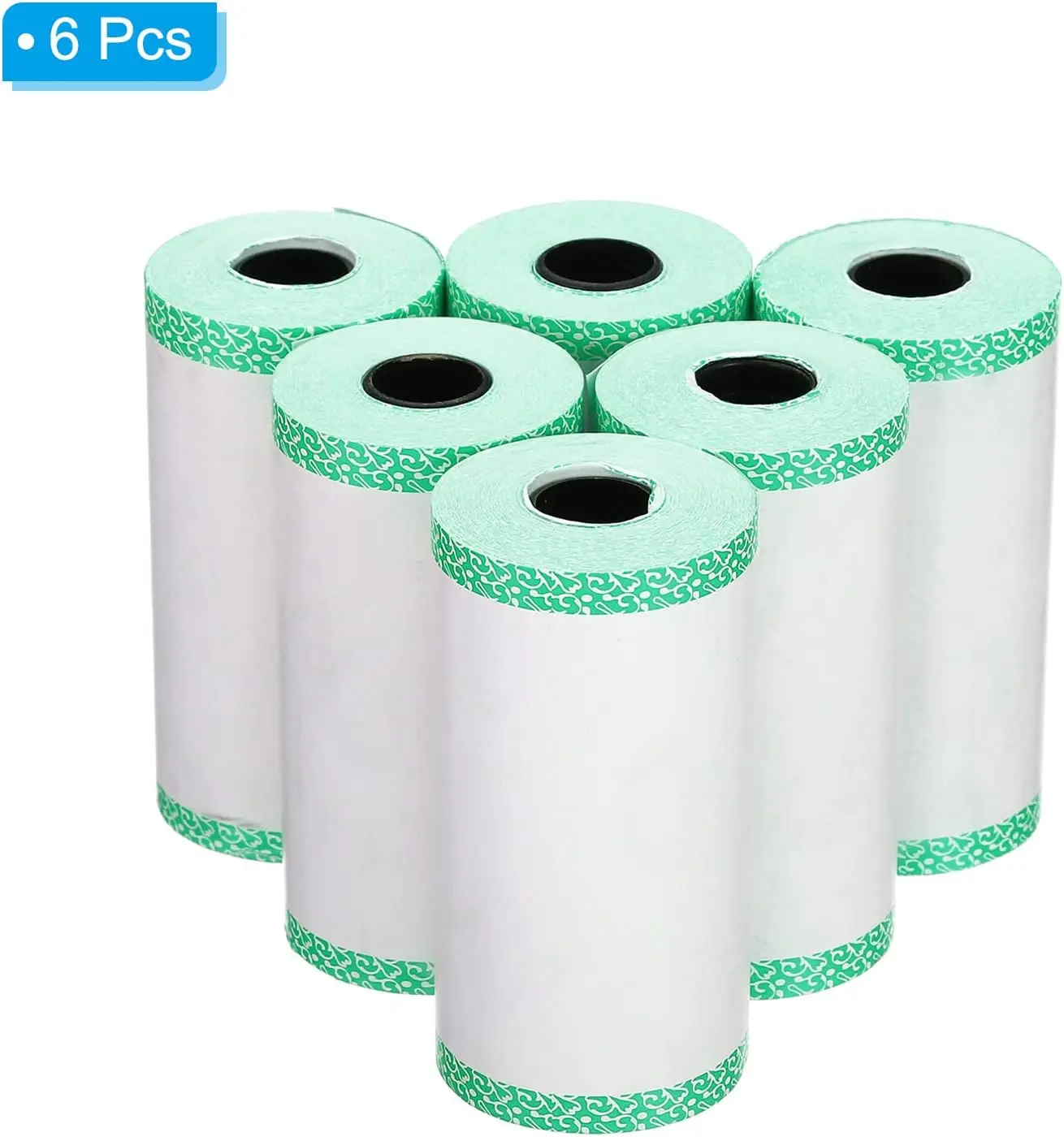 Camera Paper Refill, 6 Rolls 57x30mm Instant Camera Paper Printing Thermal Paper for Mini Mobile Instant Camera Printer, Green