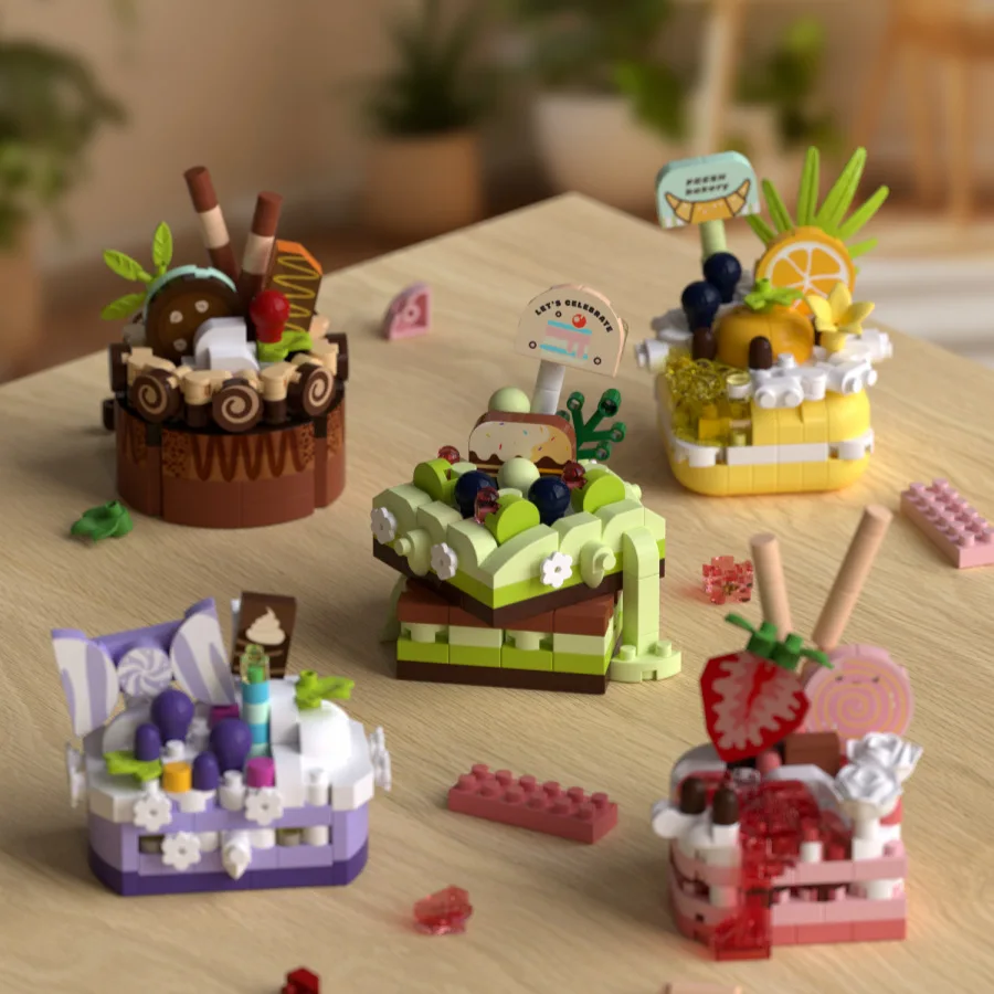 Floral Fantasy Candy Building Block Toy - Creative Home Decoration & Birthday Gift