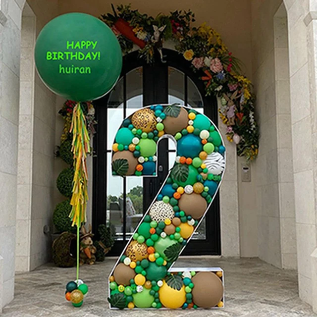 letras y números 3D gigantes para rellenar con globos  Globos, Números de  cumpleaños, Decoraciones de globos para fiesta