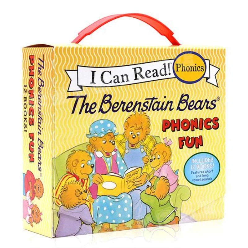 

12PCS Gift Box I Can Read Phonics The Berenstain Bears English Picture Children Storybook Early Educaction Pocket Book 13x13CM
