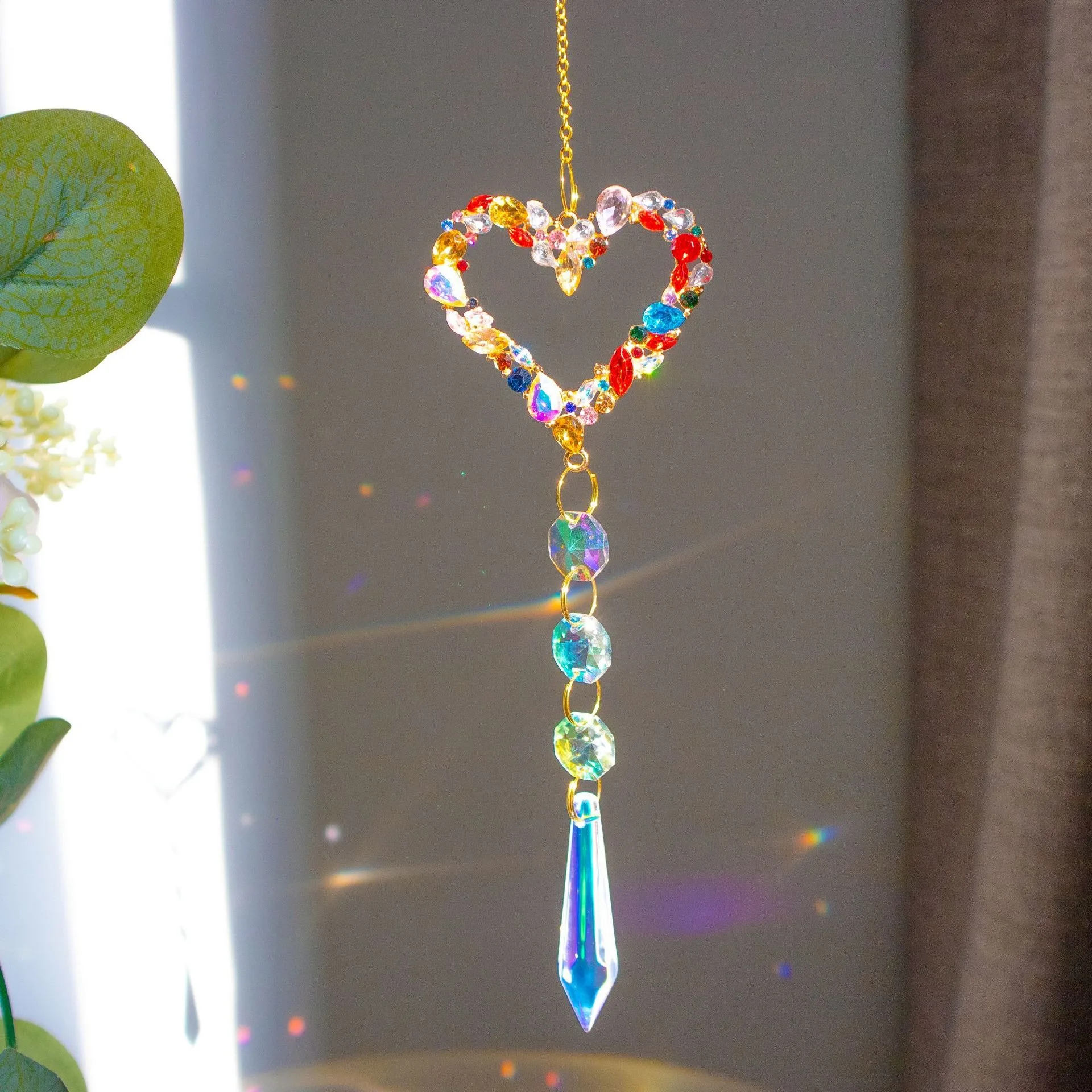 Crystal Suncatcher Hanging Glass Prisms For Window Garden Decoration