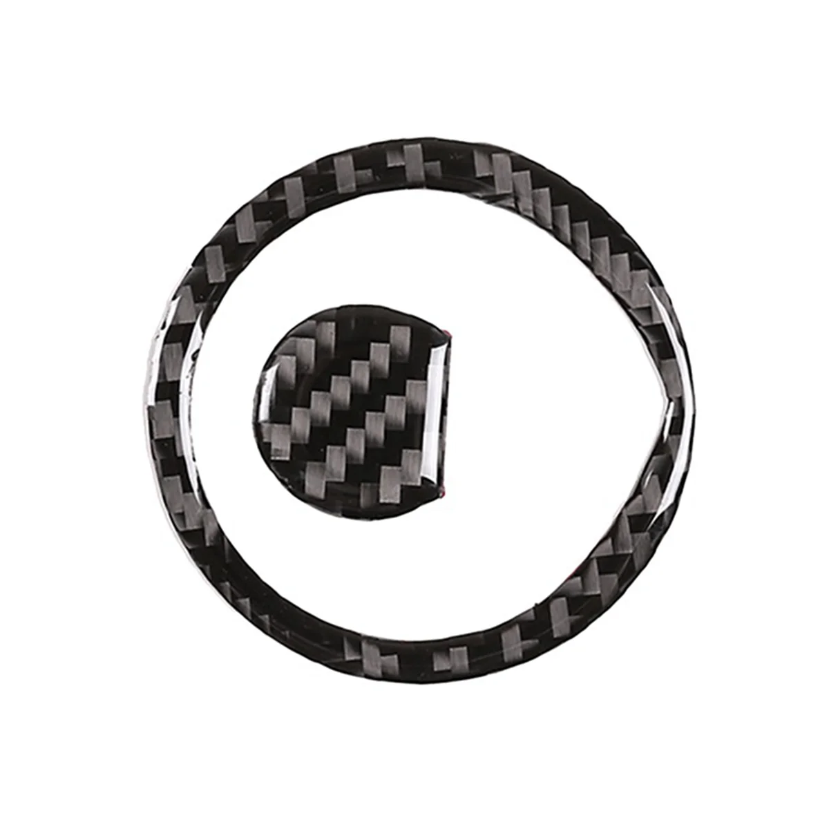 

Автомобильные наклейки с логотипом рулевого колеса из углеродного волокна, автомобильные декоративные наклейки, наклейки для Benz Smart 453 Fortwo 2016-2021