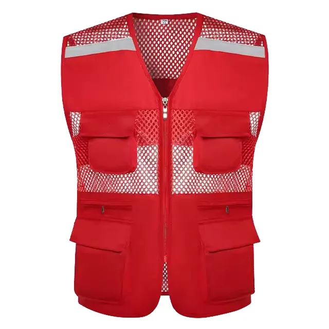 Reflective Tool Vest Summer Mesh Waistcoat