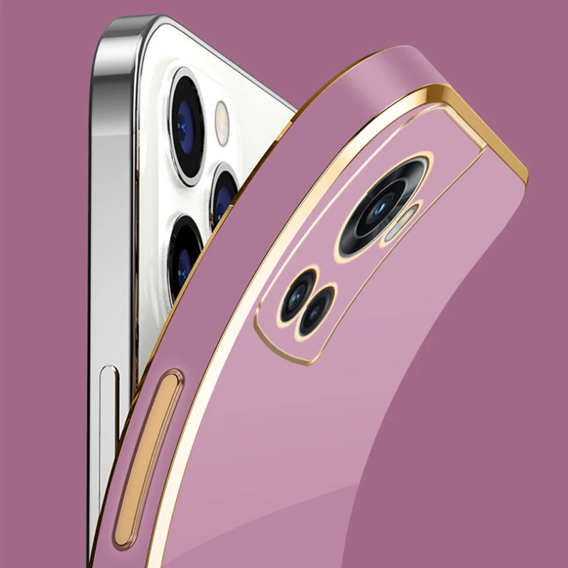 Luxury Square Plating Shockproof Back Cover