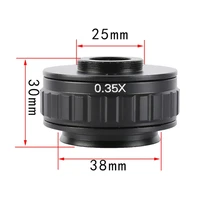 C Mount Adapters Lens 0.35X CCD For Trinocular Stereo Microscope Camera 38MM Interface Increased Field Of Vision 6