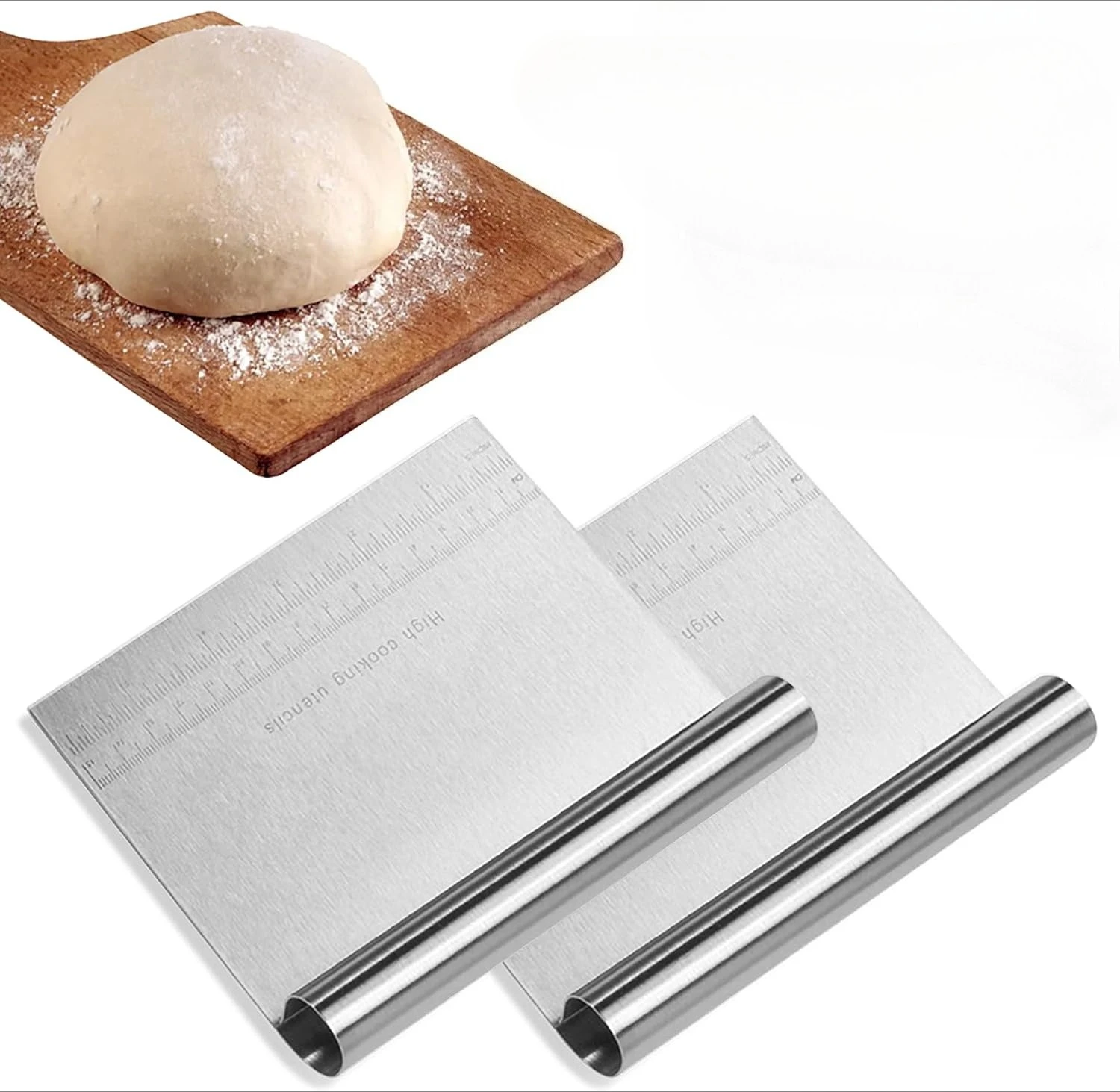 Stainless Steel Pastry Cutter Kitchen Food Scraper Chopper For Butter Baking Bread Cake Pizza