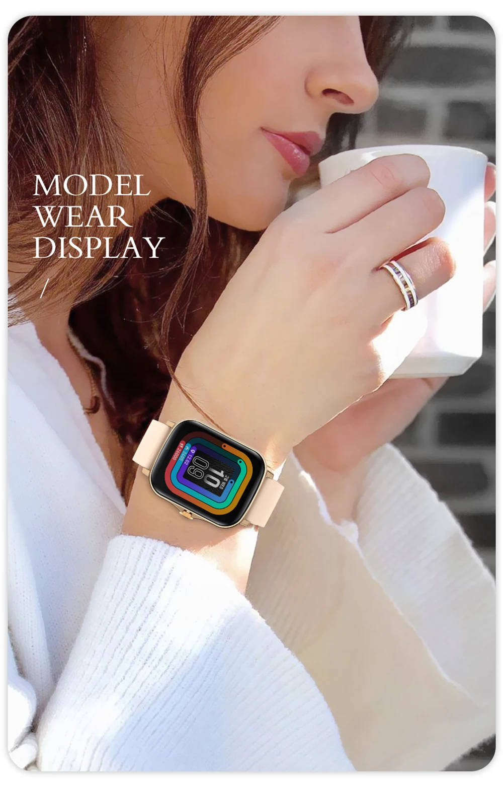 2021 M2 Y20 P8 Plus Smart Watch Men Rotate Button IP67 Smartwatch 1.7 Inch HD Screen Sports Women Smartwatch 24H Heart Rate Cloc