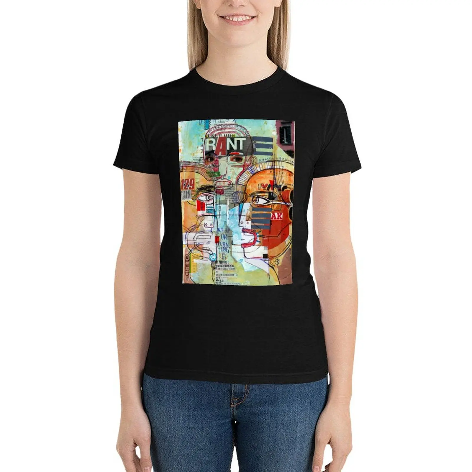 

THE RANT T-Shirt summer tops Short sleeve tee kawaii clothes workout t shirts for Women