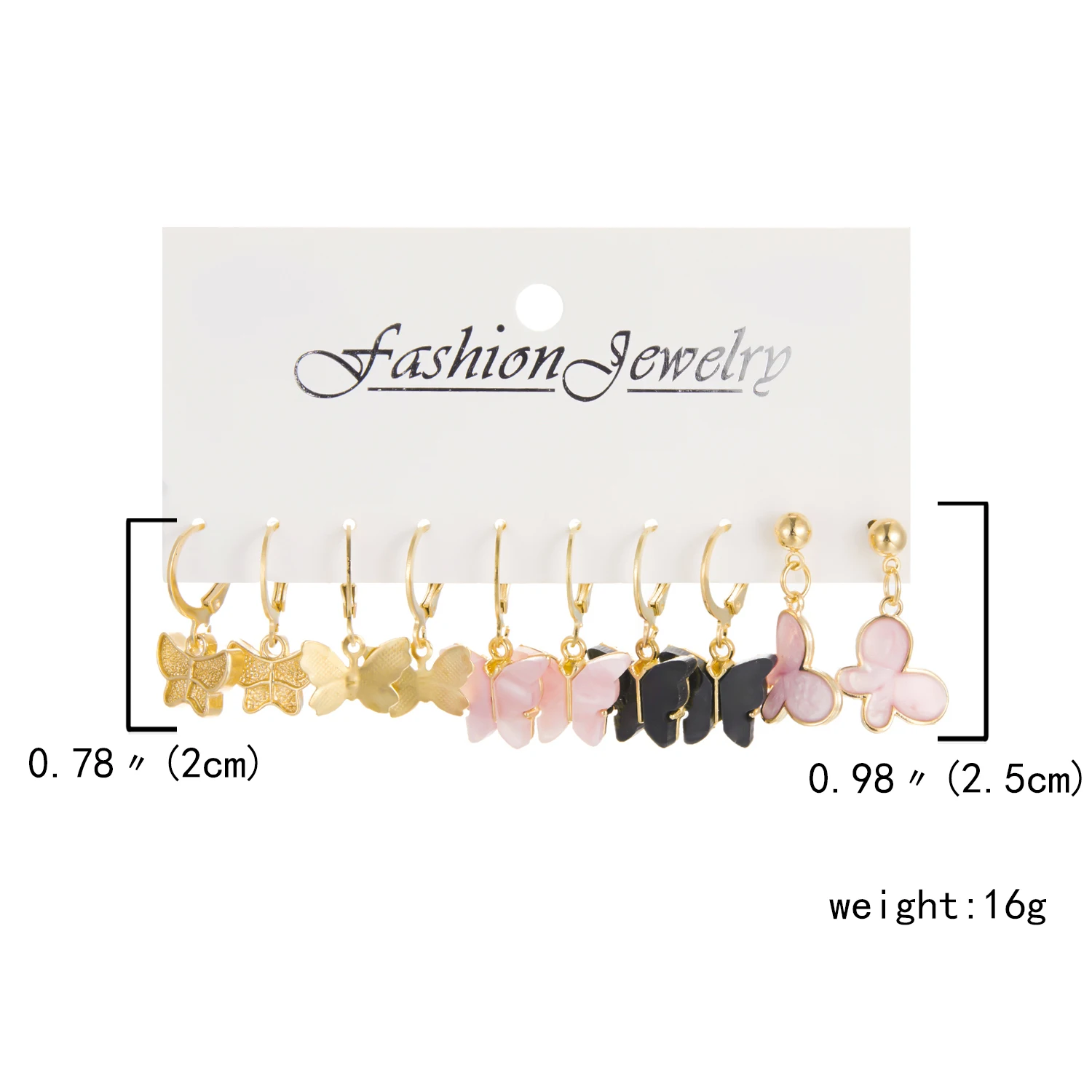 Korean Trendy Geometirc Butterfly Pearl Earrings Set For Women Resin Acrylic Star Heart Round Hoop Earrings Brincos Jewelry Gift
