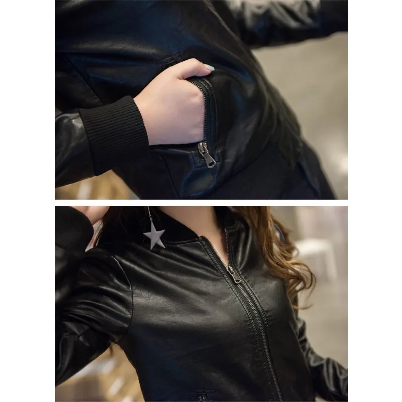 2023 Spring  Autumn New Outer Leather Clothes Women Sgreatcoat Slim Fit PU Leather Jacket Trendy Soft Outerwear Fur Clothing