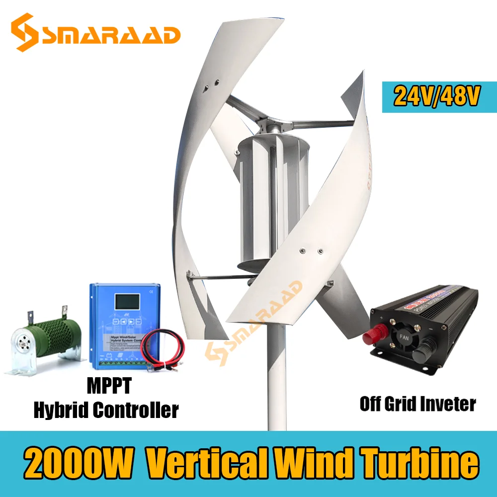 2000 W vertikale Achse Windturbine 48 V Generator für alternative