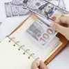 A7 5Pcs Binder Pockets Binder Zipper Folders for 6 Ring Notebook Divider Page Waterproof PVC Leaf Document Filing Bag 4