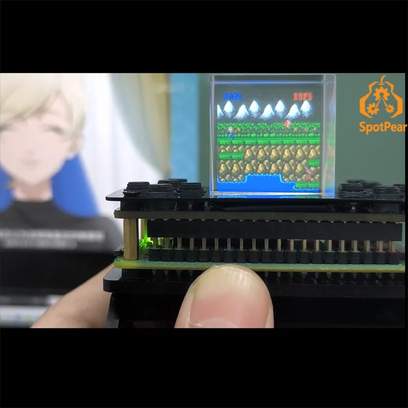 Raspberry pi Lcd 3d Display Transparente Tela de Projetor Holográfico Prisma Refrativo Jogo Mini tv para Raspberry pi Zero - Imagem 6