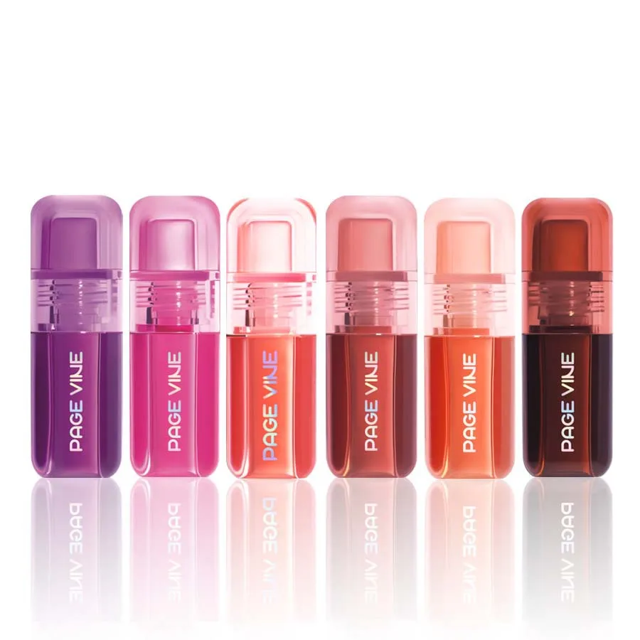 Liquid Blush Page Vine Blush Liquid Rouge Matte Lips Cheeks Natural Highlighter Lip Gloss Blusher Nourishing Antler-shaped Brush Head Makeup