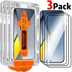 Full Cover Dust - Free Tempered Glass Screen Protector with Installation Kit, 3/1 Pack for POCO F8 Pro (3Pack)