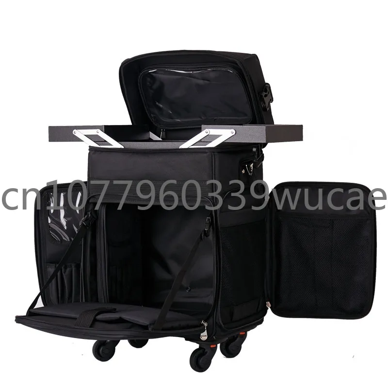 

Oxford Cloth Makeup Case Large Capacity Professional Multi-functional Heel Nail Decorator Tool Multi-layer Trolley Case