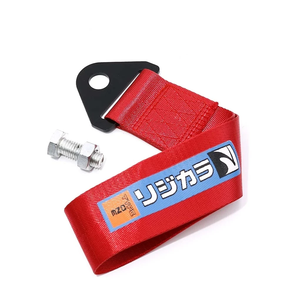 JDM styling Racing Car Ropes Hook Towing Tow Strap For Honda TOYOTA Mitsubishi etc. car towing strap