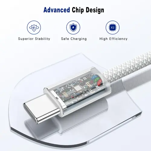 60W Type C to Type C Cable Data Line For Iphone 15 16 17 Samsung Xiaomi Fast Charging USB C to C Cable Type C Data Charger 1m2m - Image 4