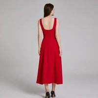 Suninheart 2025 Elegant and Beautiful Women's Dresses Red Sleeveless New Year Party Dresses Sexy Casual Birthday Dress - Image 4