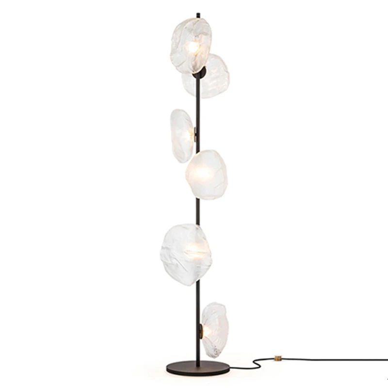 

YY Glass Living Room Sofa Edge Floor Lamp Simple Bedroom Study Room Decoration Table Lamp