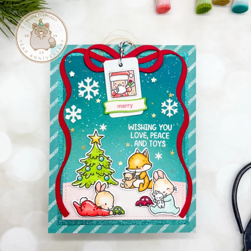 11월 코끼리 스탬프 다이 DIY 스크랩북 새해 명절 인사 카드 콘서트 관객 무대 밴드 마키 숫자 유 록 다이