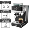 Aeomjk Hot and Cold Dual-Extract Semi-Automatic Grinding All-In-One Espresso Machine, 1.8L Water Tank, 20Bar Pressure, Steam Milk Foaming Machine 3