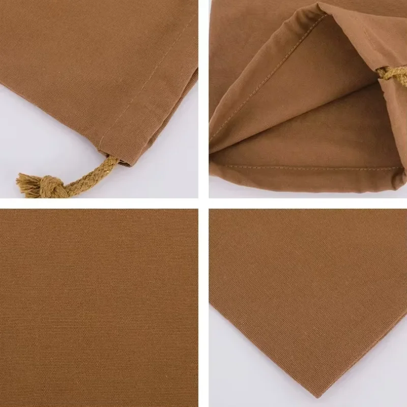 Reusable Cotton Drawstring Bags Fabric Storage Bag Drawstring Gift Bag For Sundries Fruit Vegetable Kitchen Produce Bag 3