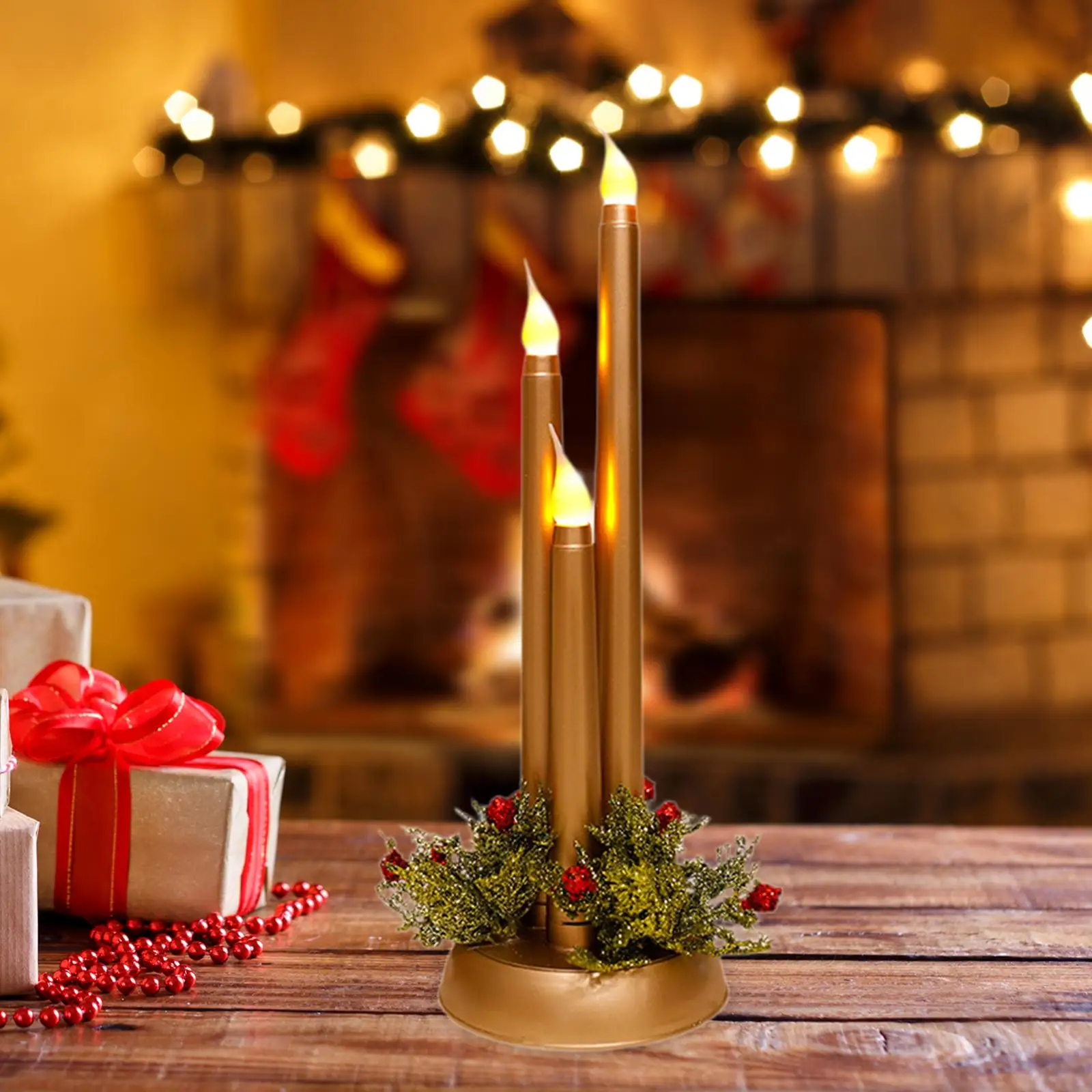 LED Candles, Flameless Christmas Candles, LED Candle Holders, Photo Props,