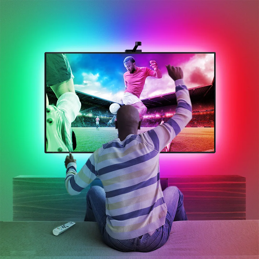 앱 스마트 스크린 TV LED 조명 스트립 스크린 캡처, 화면 색상 동기화 분위기 라이트 스트립 세트