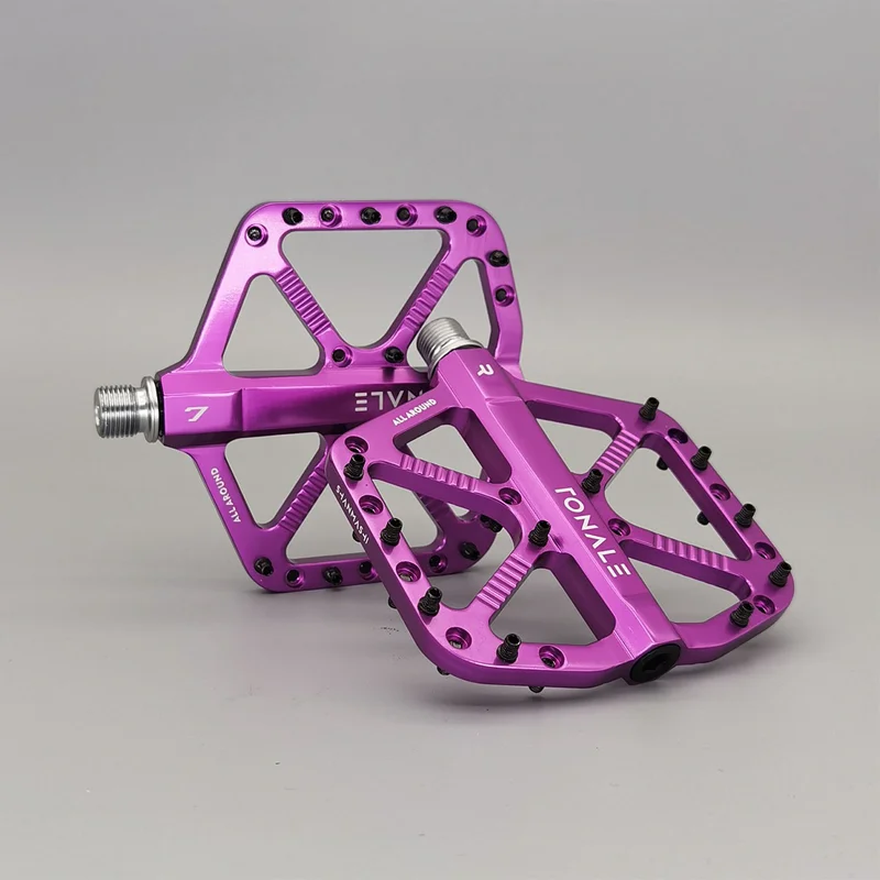 MTB-Fahrradpedale, braun, CNC-Aluminiumlegierung, poliert, 3-Lager-Pedal, Straße, Mountainbike, Dirt Bike, rutschfestes Fahrradpedal, hohe Festigkeit – Detail 13