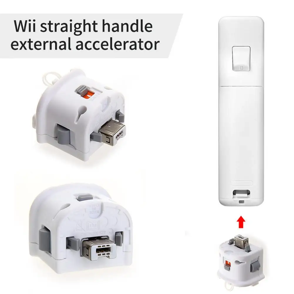 Wireless Game Controller White Wireless Wiimote Controller Motion Plus Adapter Sensor For Nintendo Wii Console