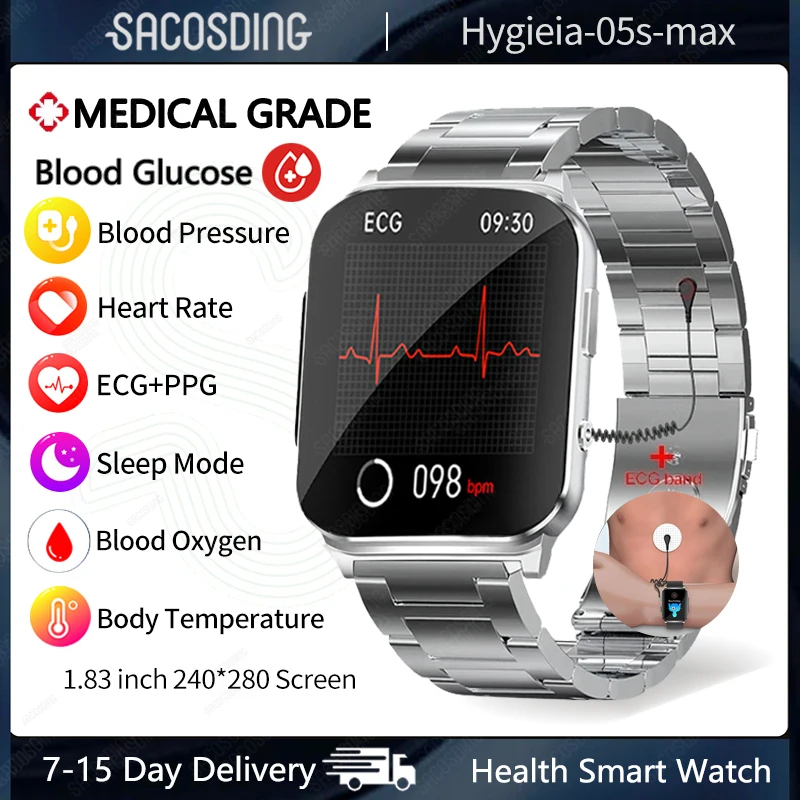 Montre intelligente ECG et PTT sans glyc mie cran 2023 tension art montre-intelligente-ecg-et-ptt-sans-glyc-mie-cran-2023-tension-art