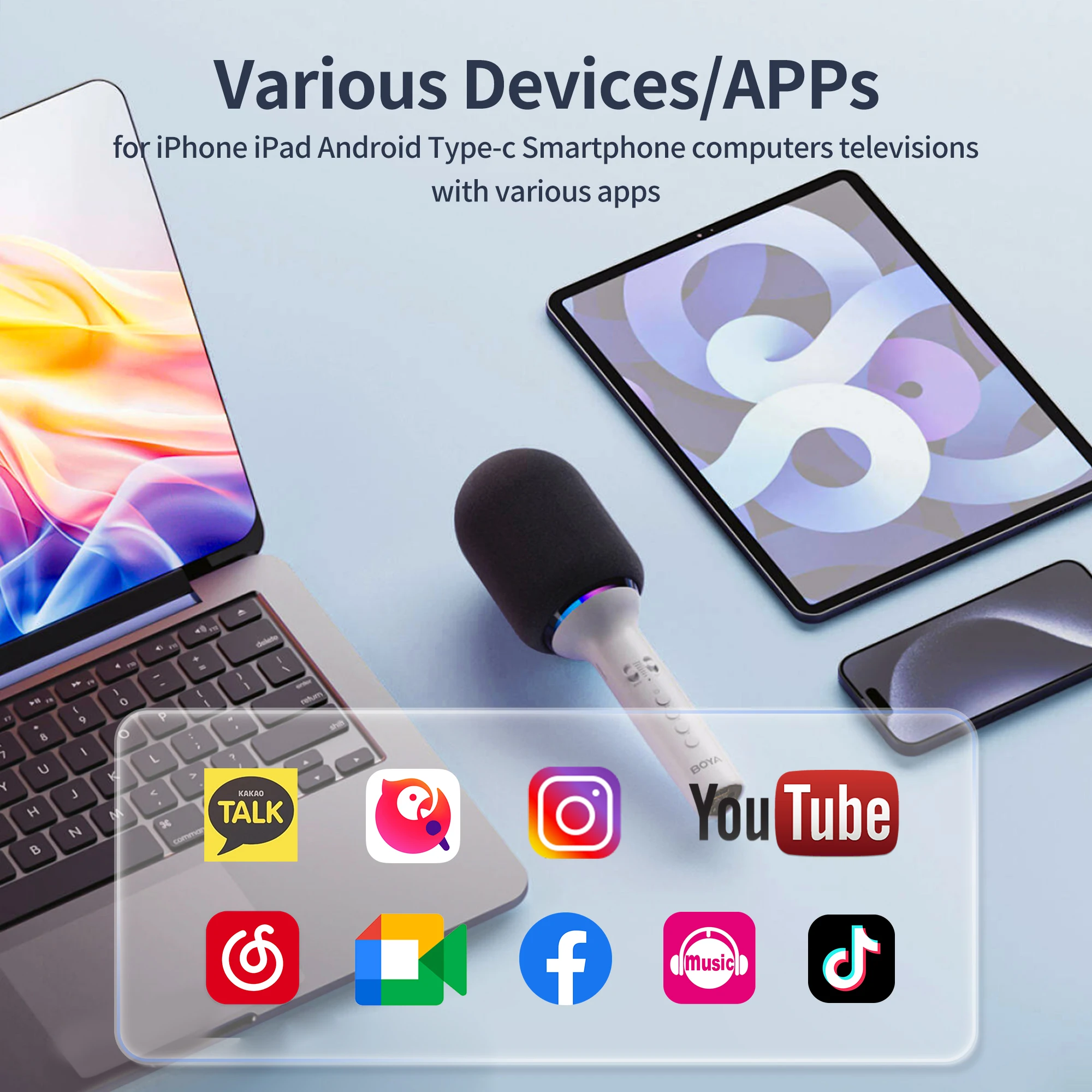 ميكروفون كاريوكي لاسلكي ، ميكروفون محمول باليد ، م...