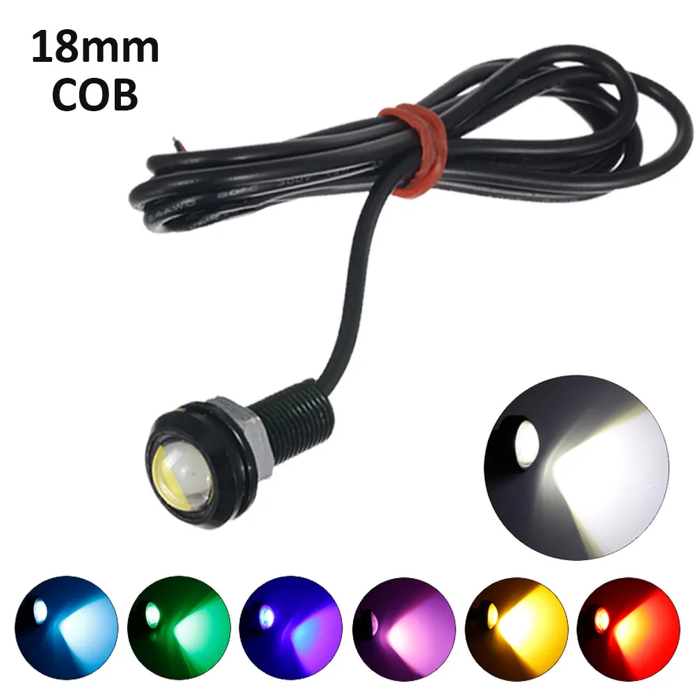 

1pc 18mm Car Eagle Eye Super Bright DRL Led Daytime Running Light LED Backup Reversing Parking Signal Automobiles Fog Lamps
