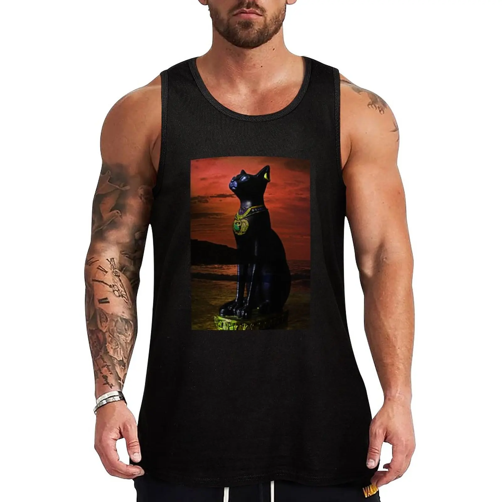 

New Goddess Bastet Tank Top anime clothes Men's clothes luxury style