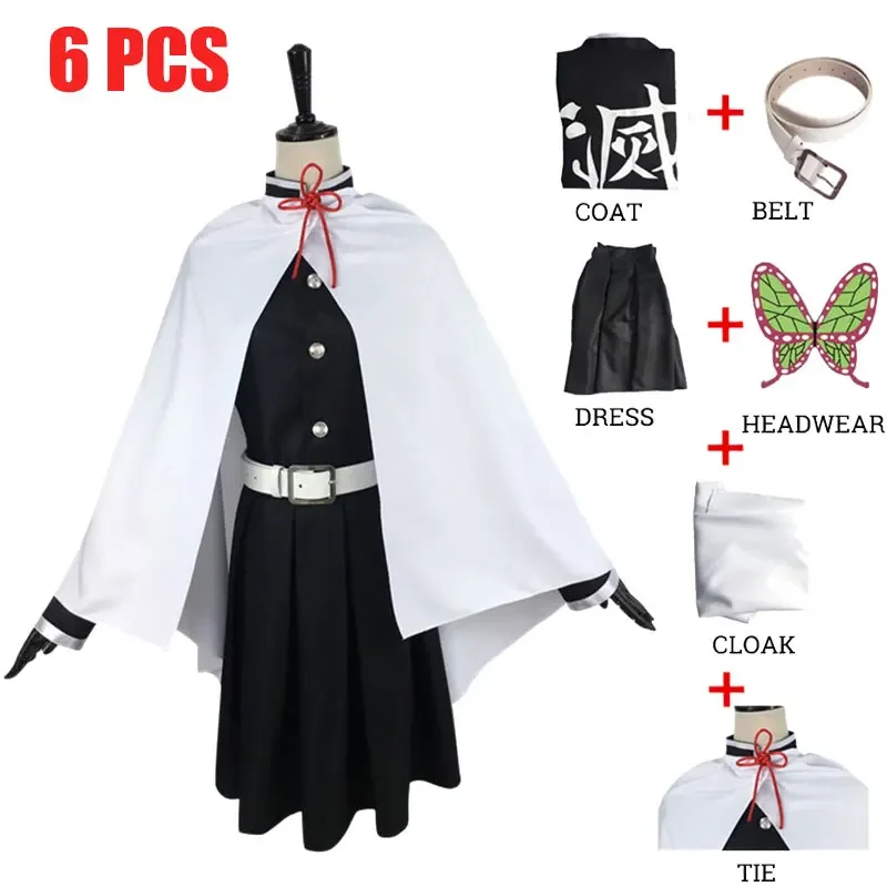 

Tsuyuri Kanawo Cosplay Costume Ponytail Wig Anime Kimetsu No Yaiba Girls Women Battle Suit Team Uniform Role Play