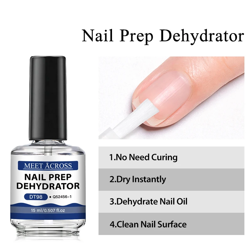 Nail primer 15ml Glass Bottle Nail Primer Nail Prep Dehydrator Polish Long Lasting Air Dry Semi Permanent Art Varnish