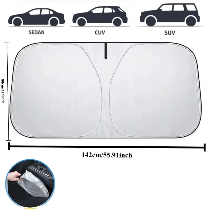 Car Window Sunshade Covers Visors Front Window Sunscreen Protector For Tesla Model 3 Y Accessories
