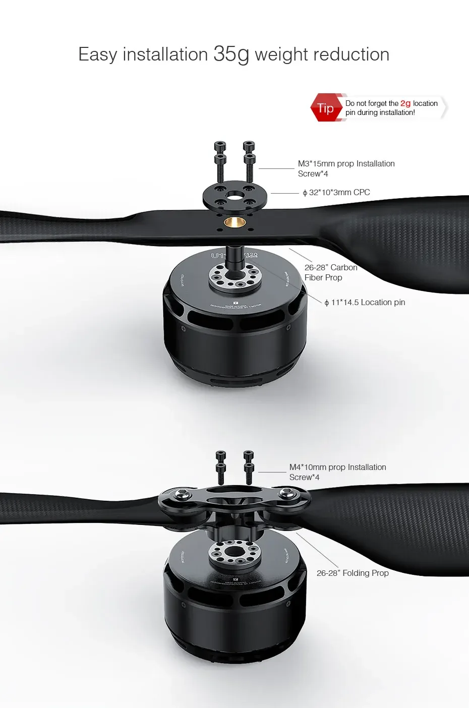 LIGPOWER U11Ⅱ 120KV UAV-motor til professionelle droner
