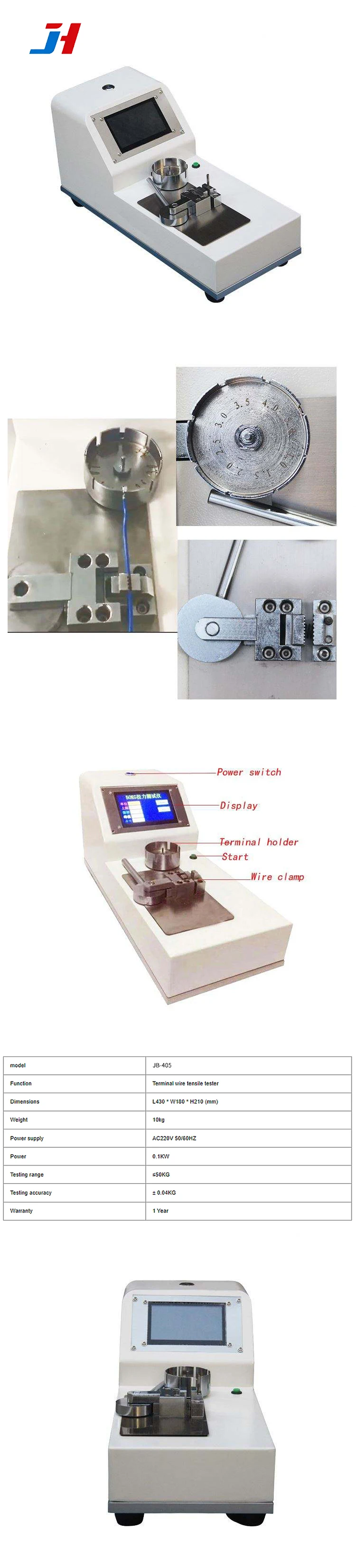 JH-405 Terminal Wire Tensile Tester High-Precision ≤50KG Force Test Machine AC22
