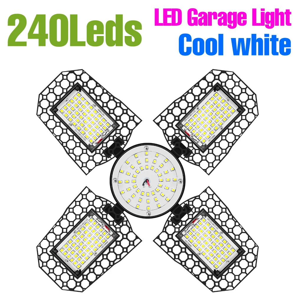 Ultra-Bright Adjustable LED Garage Light – 200W High Bay Spotlight for Home, Workshop & Warehouse