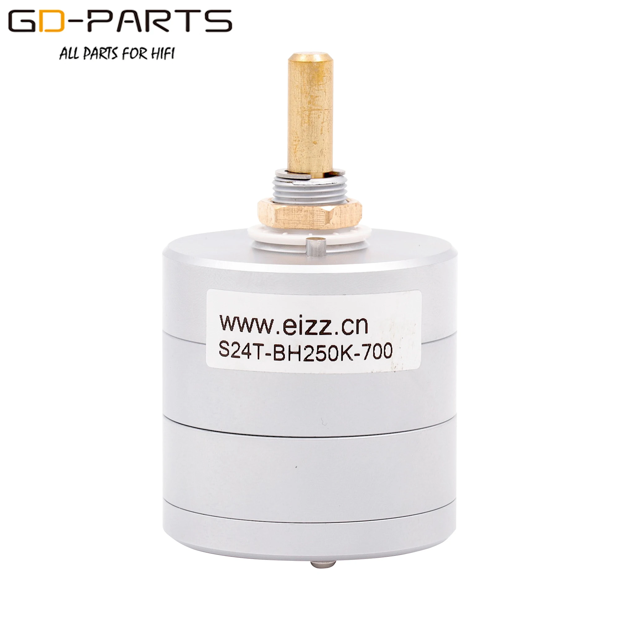 MEMCOR Potentiometers EIZZ Stereo 10K 25K 50K 100K 250K 24 Steps Volume Potentiometer LOG Stepped Attenuator Gold Plated Copper Pins Hifi Audio DIY Attenuation Connectors Connectors 2 Ports