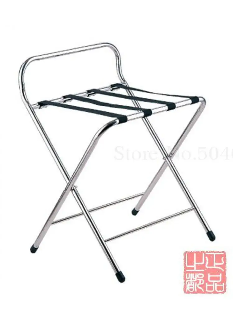 Thick stainless steel luggage rack hotel folding shelf hotel room supplies home