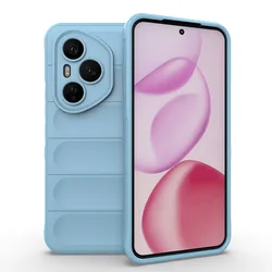 Anti - Slip Matte Shockproof Armor Skin Case with Enhanced Camera Protection - HONOR 400 (Light Blue)